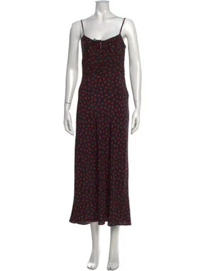 Pre-owned Réalisation Par Silk Midi Length Dress In Black