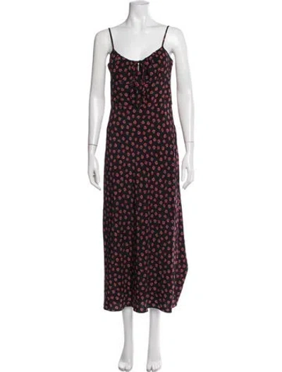 Pre-owned Réalisation Par Silk Midi Length Dress In Black
