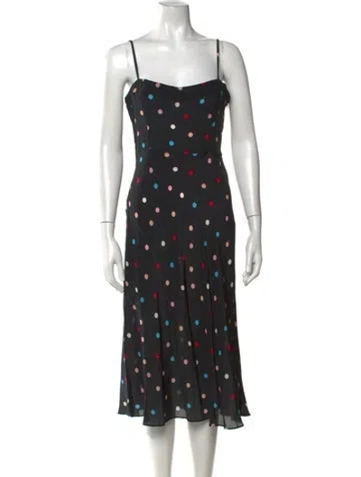 Pre-owned Réalisation Par Silk Midi Length Dress In Black