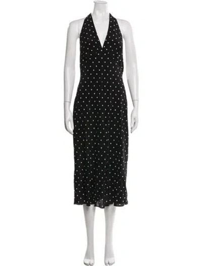Pre-owned Réalisation Par Silk Midi Length Dress In Black