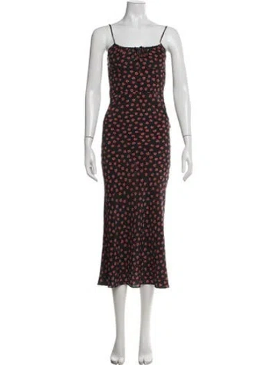 Pre-owned Réalisation Par Silk Midi Length Dress In Black