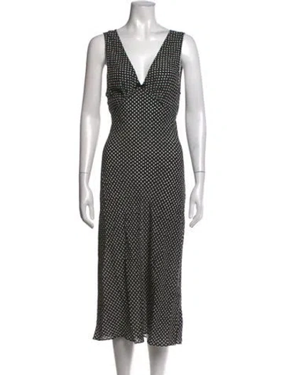 Pre-owned Réalisation Par Silk Midi Length Dress In Black