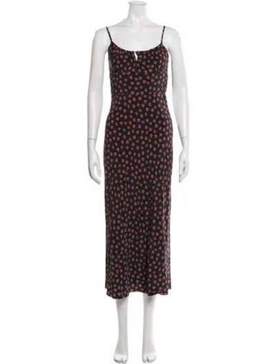 Pre-owned Réalisation Par Silk Midi Length Dress In Black