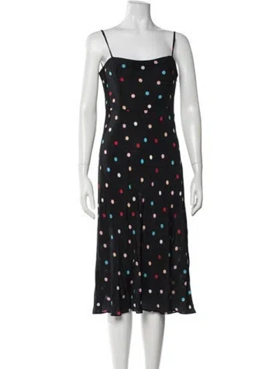 Pre-owned Réalisation Par Silk Midi Length Dress In Black