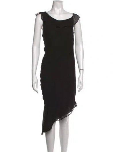 Pre-owned Réalisation Par Silk Midi Length Dress In Black