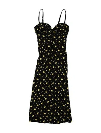 Pre-owned Réalisation Par Silk Midi Length Dress In Black