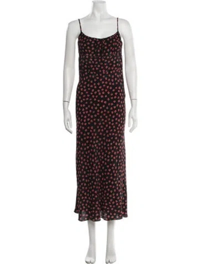 Pre-owned Réalisation Par Silk Midi Length Dress In Black