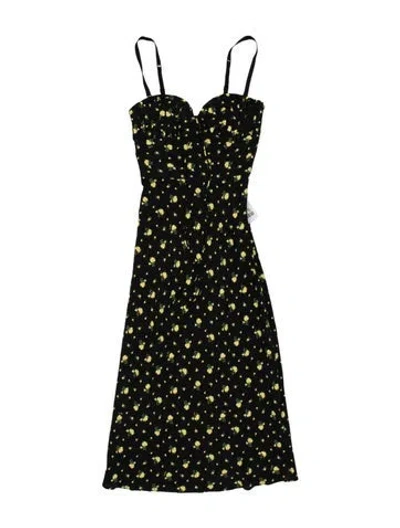 Pre-owned Réalisation Par Silk Midi Length Dress In Black