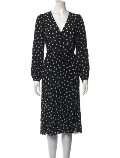 Pre-owned Réalisation Par Silk Midi Length Dress In Black