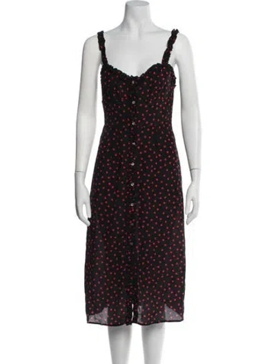 Pre-owned Réalisation Par Silk Midi Length Dress In Black