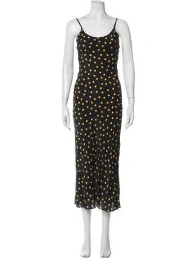 Pre-owned Réalisation Par Silk Midi Length Dress In Black