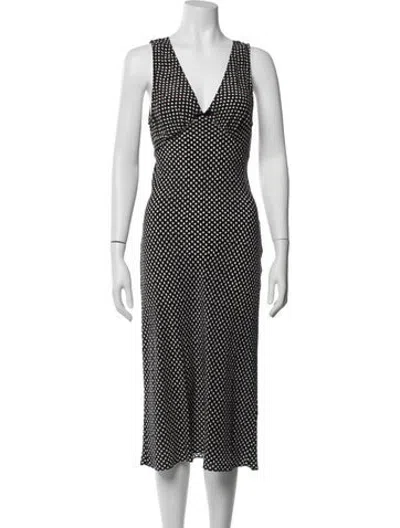 Pre-owned Réalisation Par Silk Midi Length Dress In Black