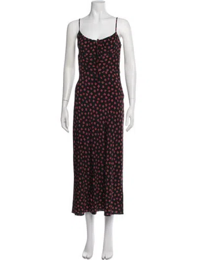 Pre-owned Réalisation Par Silk Midi Length Dress In Black