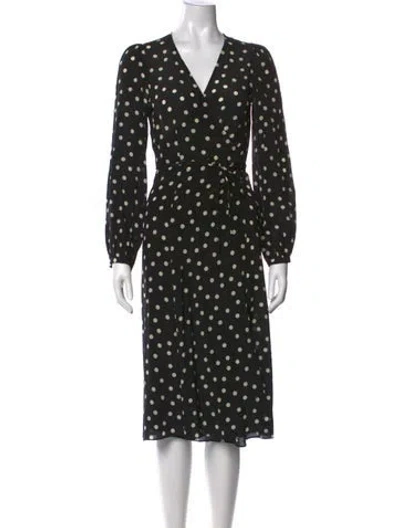 Pre-owned Réalisation Par Silk Midi Length Dress In Black/neutrals