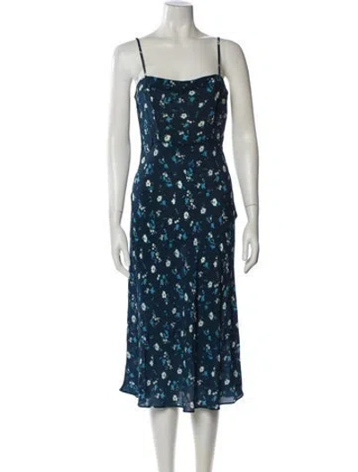 Pre-owned Réalisation Par Silk Midi Length Dress In Blue