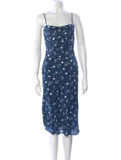 Pre-owned Réalisation Par Silk Midi Length Dress In Blue