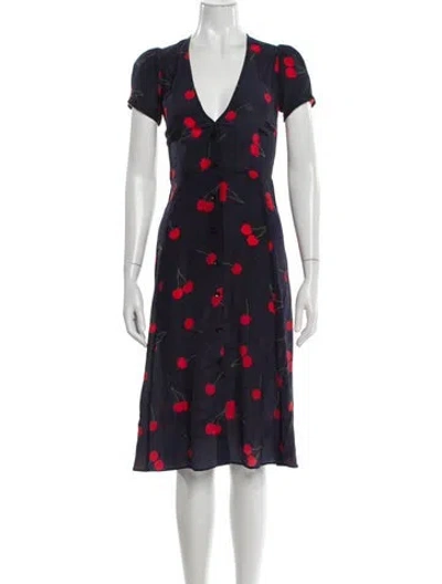 Pre-owned Réalisation Par Silk Midi Length Dress In Blue