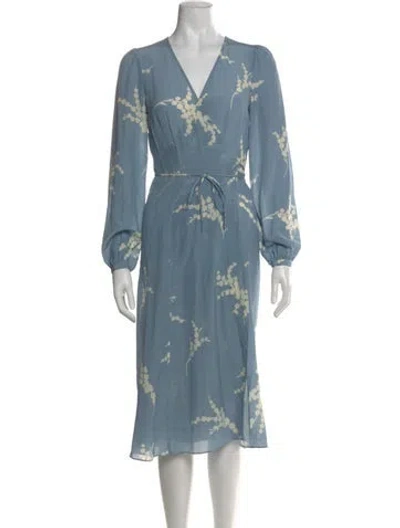 Pre-owned Réalisation Par Silk Midi Length Dress In Blue
