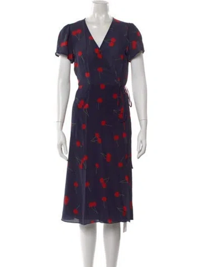 Pre-owned Réalisation Par Silk Midi Length Dress In Blue