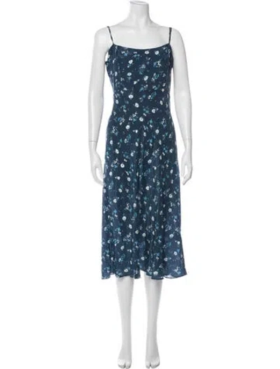 Pre-owned Réalisation Par Silk Midi Length Dress In Blue
