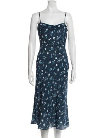 Pre-owned Réalisation Par Silk Midi Length Dress In Blue
