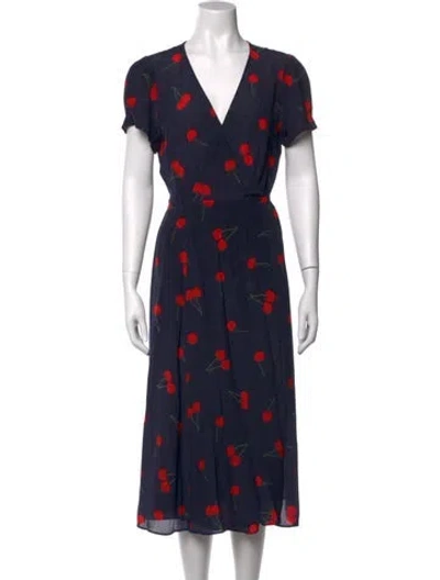 Pre-owned Réalisation Par Silk Midi Length Dress In Blue