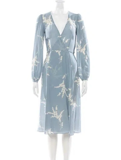 Pre-owned Réalisation Par Silk Midi Length Dress In Blue