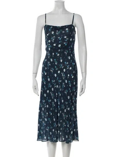 Pre-owned Réalisation Par Silk Midi Length Dress In Blue
