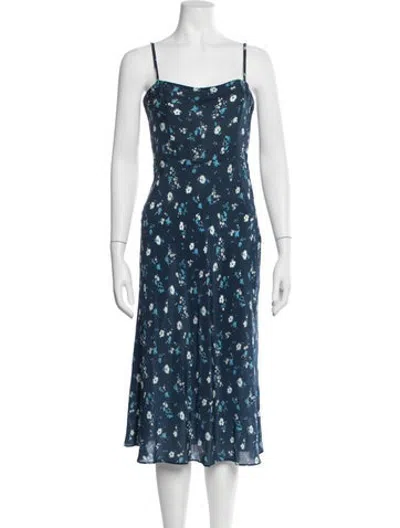 Pre-owned Réalisation Par Silk Midi Length Dress In Blue
