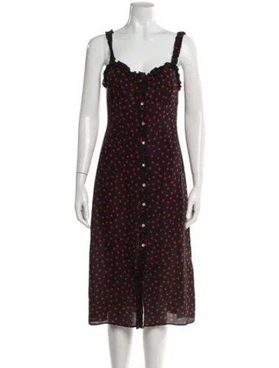 Pre-owned Réalisation Par Silk Midi Length Dress In Multi