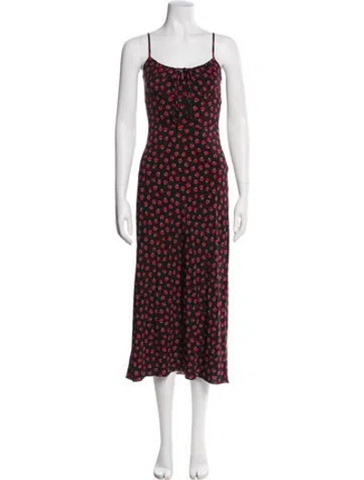 Pre-owned Réalisation Par Silk Midi Length Dress In Multi