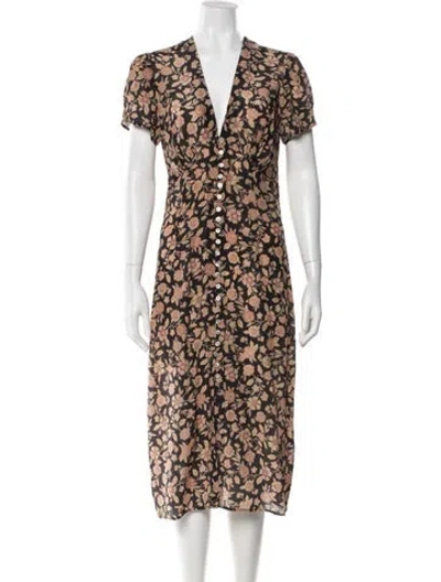 Pre-owned Réalisation Par Silk Midi Length Dress In Multi