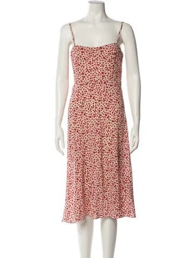 Pre-owned Réalisation Par Silk Midi Length Dress In Neutral