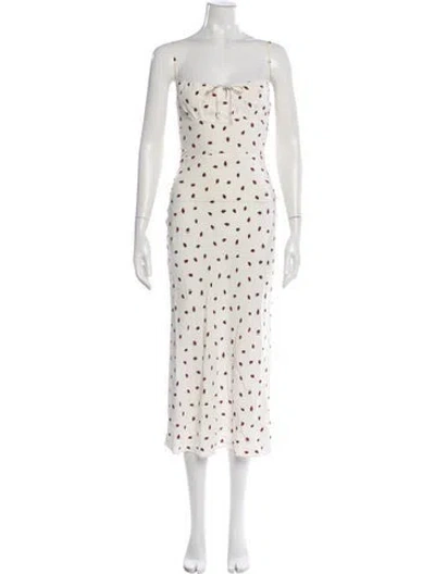 Pre-owned Réalisation Par Silk Midi Length Dress In Neutral