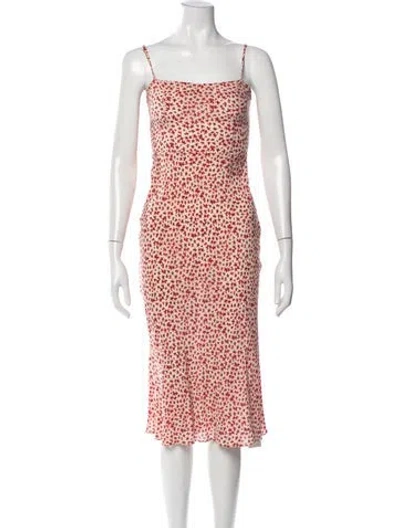 Pre-owned Réalisation Par Silk Midi Length Dress In Neutral