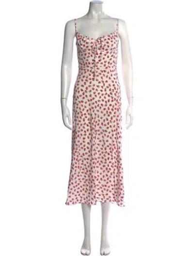 Pre-owned Réalisation Par Silk Midi Length Dress In Neutrals