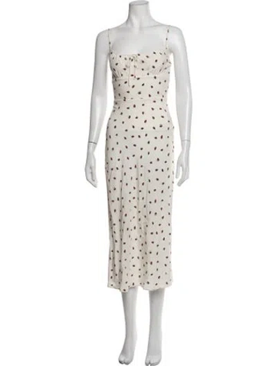 Pre-owned Réalisation Par Silk Midi Length Dress In Neutrals