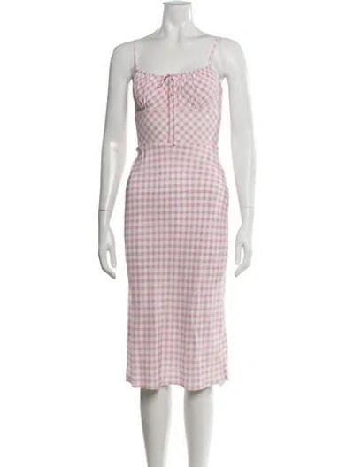Pre-owned Réalisation Par Silk Midi Length Dress In Pink