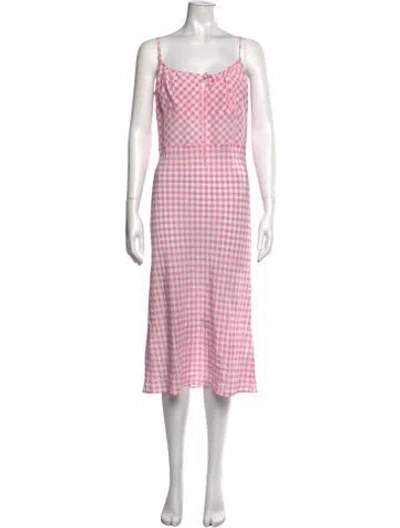 Pre-owned Réalisation Par Silk Midi Length Dress In Pink
