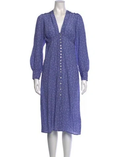 Pre-owned Réalisation Par Silk Midi Length Dress In Purple