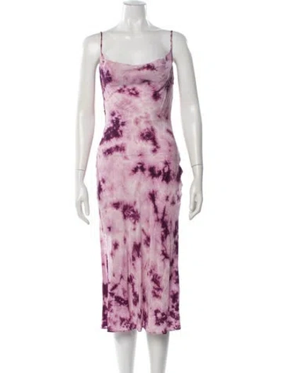 Pre-owned Réalisation Par Silk Midi Length Dress In Purple