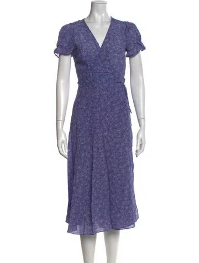 Pre-owned Réalisation Par Silk Midi Length Dress In Purple