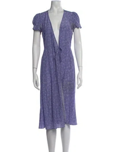 Pre-owned Réalisation Par Silk Midi Length Dress In Purple