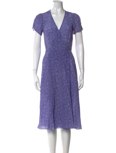 Pre-owned Réalisation Par Silk Midi Length Dress In Purple