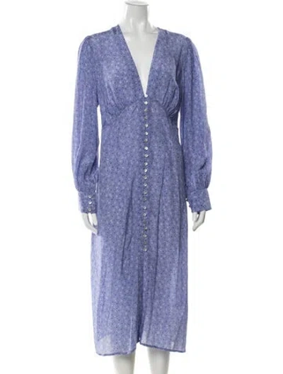 Pre-owned Réalisation Par Silk Midi Length Dress In Purple
