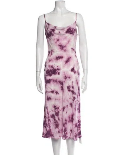 Pre-owned Réalisation Par Silk Midi Length Dress In Purple