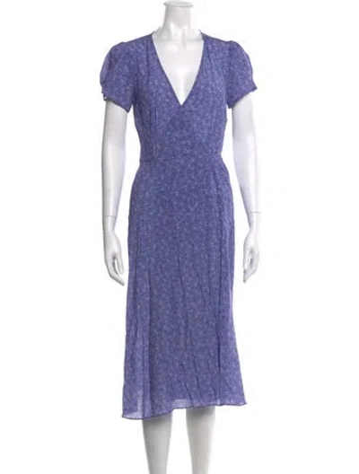 Pre-owned Réalisation Par Silk Midi Length Dress In Purple