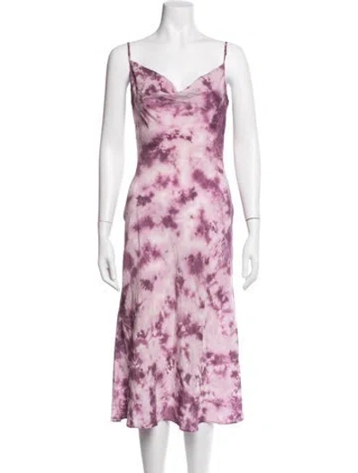 Pre-owned Réalisation Par Silk Midi Length Dress In Purple