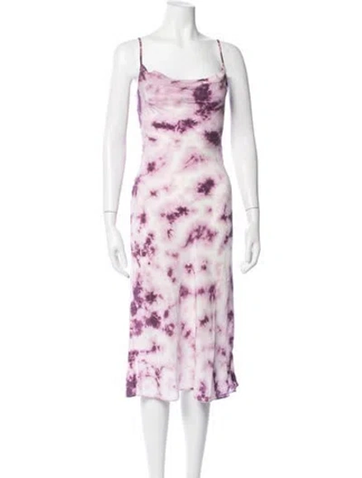 Pre-owned Réalisation Par Silk Midi Length Dress In Purple