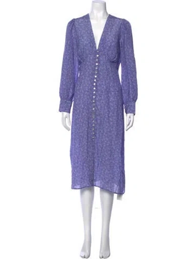 Pre-owned Réalisation Par Silk Midi Length Dress In Purple